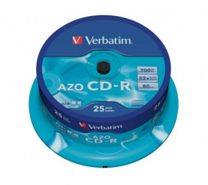 Verbatim 80'/700MB 52x CD lemez 25db/henger